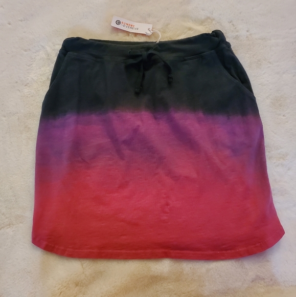 New Sundry For Evereve Saturday Multicolor Tie Dye Skirt Size 2 (Medium) - Picture 2 of 9